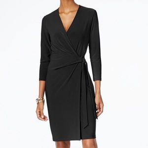 Anne Klein Classic Black Wrap Dress